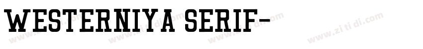 Westerniya Serif字体转换